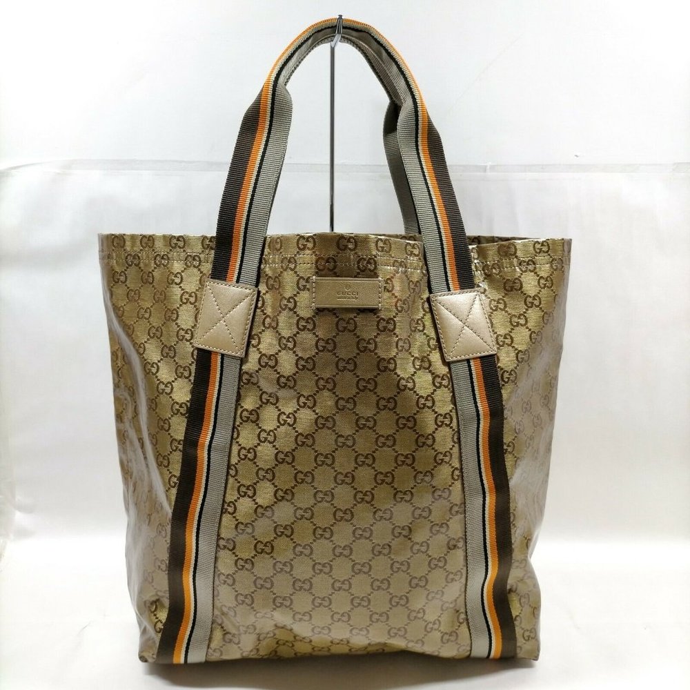 Gucci Tote Bag Brown PVC